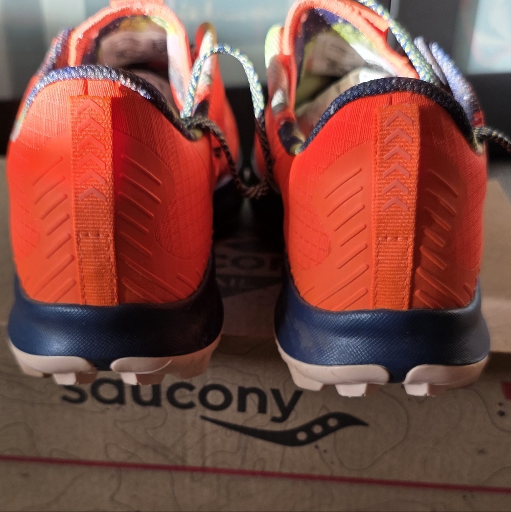 Saucony Women's Peregrine 12 Running Shoes Lightweight Lace Up Orange - Picture 4 of 8